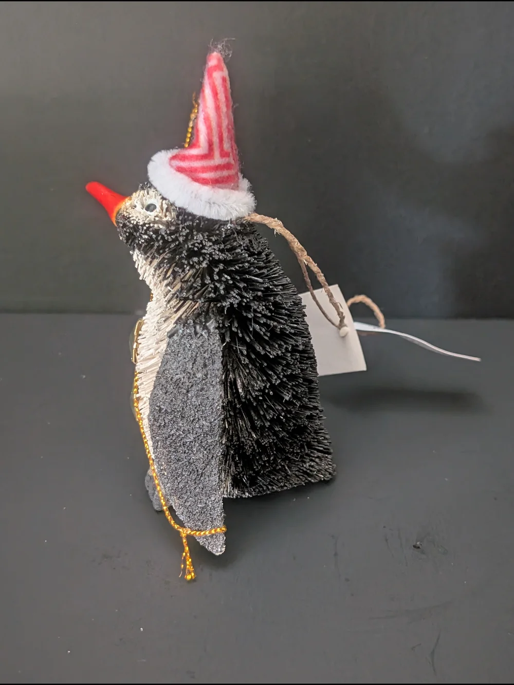 Pottery Barn Bottle Brush Penguin Christmas Ornament 8-2026OT
